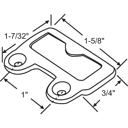 Strybuc Sash Lock Keeper White Bronze 900-13581